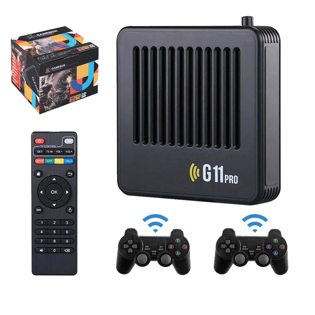 Consola de videojuegos G11 Pro Retro, HDMI TV, 64 Gb, 2 mandos inalámbricos, Emuladores Retro