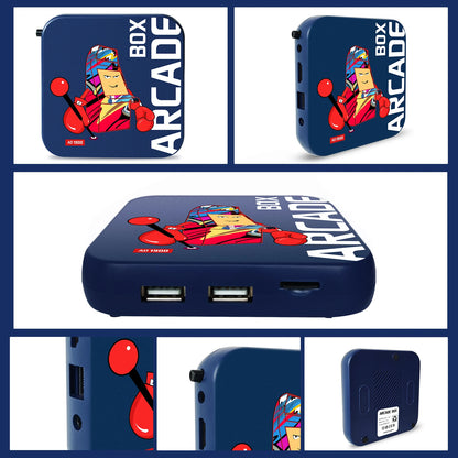 Consola Arcade Box, 64GB, Juegos Clásicos Retro, más de 33000 juegos, Super consola con 2 Mandos Inalámbricos, HDMI